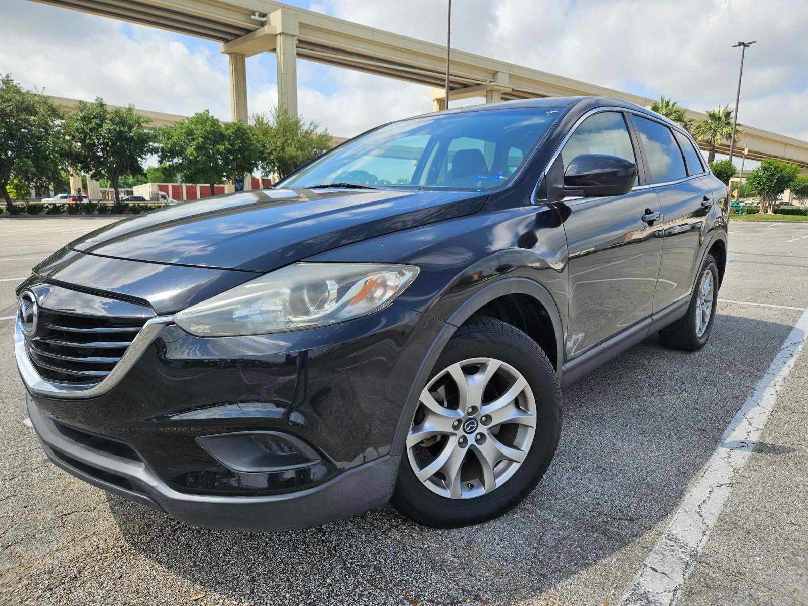 2014 Black Mazda CX-9 Sport AWD (JM3TB3BV6E0) with an 3.7L V6 DOHC 24V engine, 6-Speed Automatic transmission, located at 5005 Telephone Rd., Houston, TX, 77087, (713) 641-0980, 29.690666, -95.298683 - Photo #0